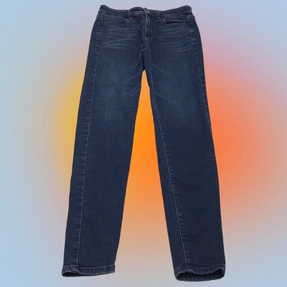 AMERICAN EAGLE Women’s 4 Long SUPER HIGH RISE LEGGING Blue Jeans - Picture 2 of 4